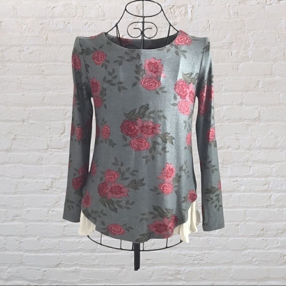 Style & Co Floral Layered Top